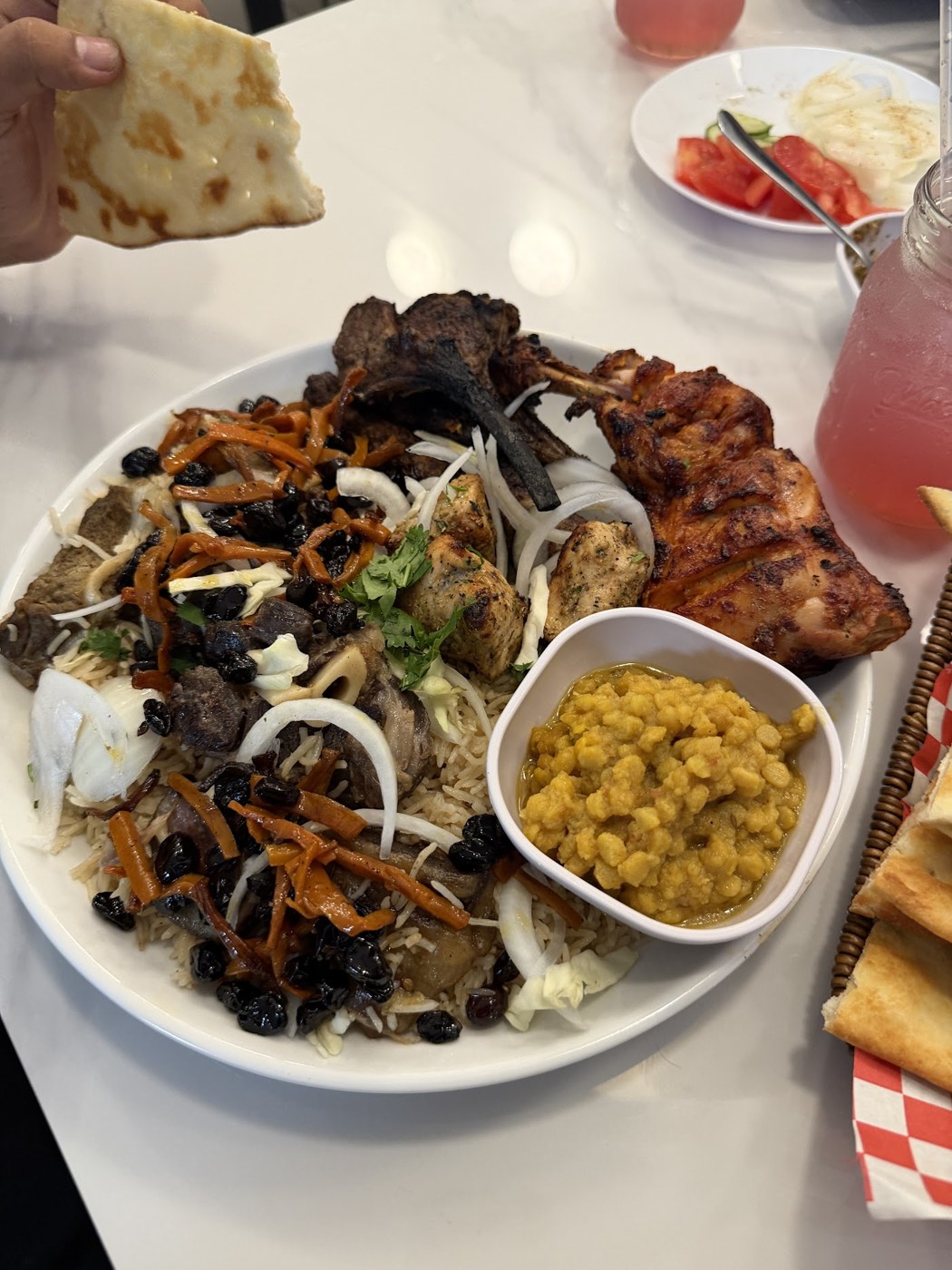Family platter at Khyber Chai & Grill, Surrey