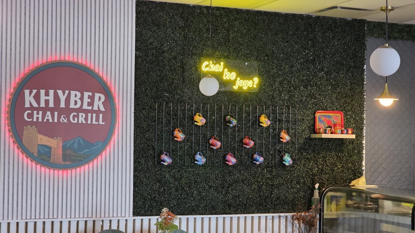 Inside Khyber Chai and Grill, Surrey